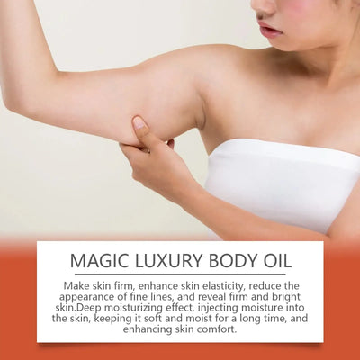 Luxury body oil that firms, smooths & fades fine lines. Deeply moisturizing, brightening & rejuvenating for radiant skin.