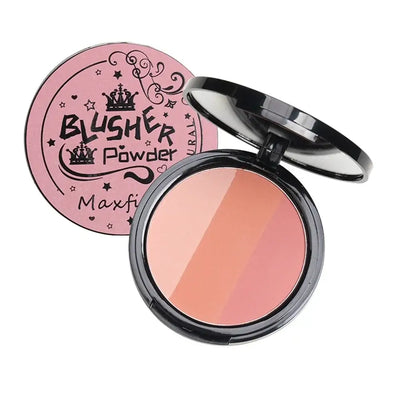 Frost Glow Cosmetics bronzer palette featuring blush and contour powders in elegant packaging, ideal for flawless makeup.