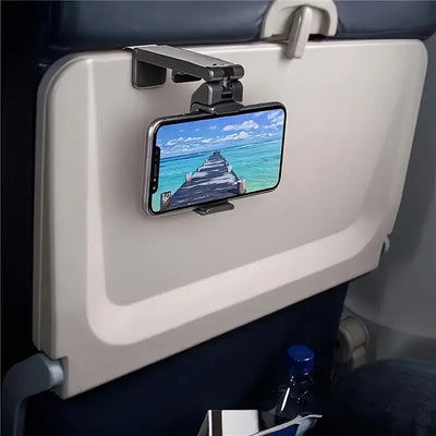Frost Glow Cosmetics phone holder for car & tabletop use. Hands-free viewing, travel-friendly, ideal plane travel accessory gift.