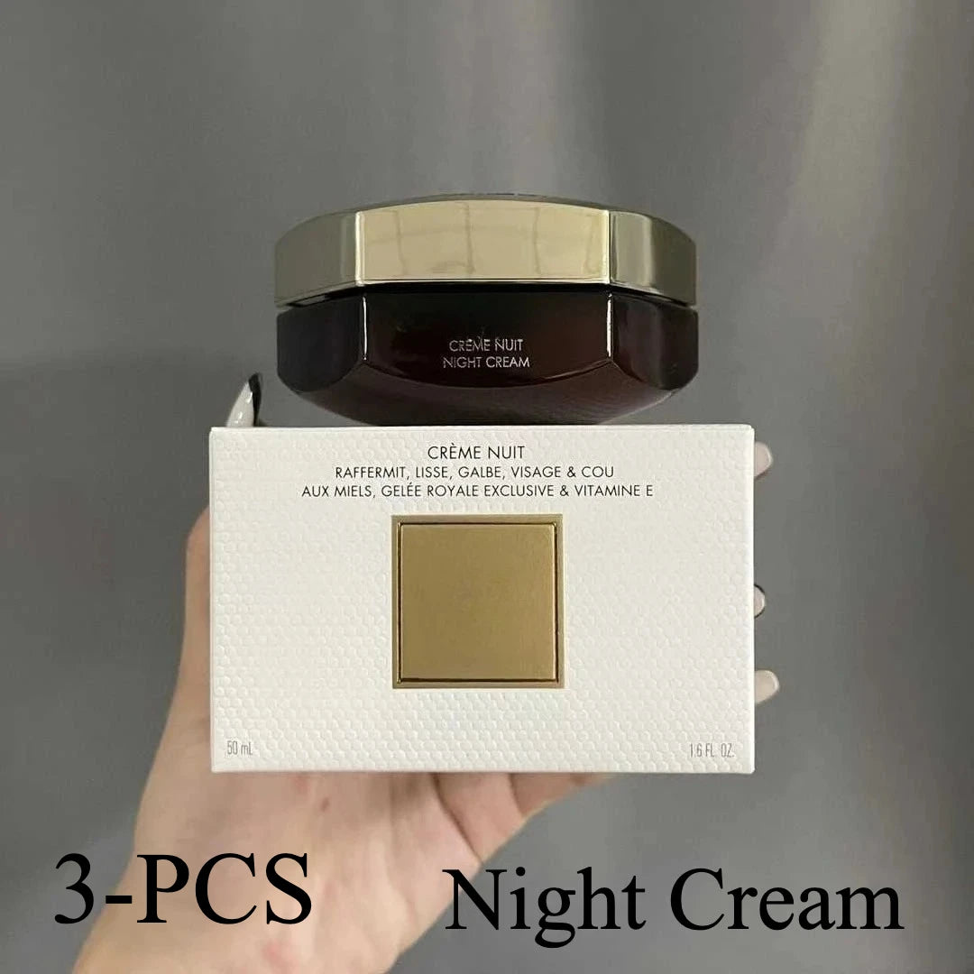 Frost Glow Cosmetics night cream 50ml fills, redensifies & redefines skin. Anti-aging formula restores firmness & youthful radiance overnight.