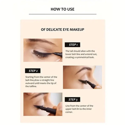Frost Glow Cosmetics quick-dry eyeliner pen. Waterproof, anti-smudge, long-lasting matte eye liner for smooth, precise makeup looks.