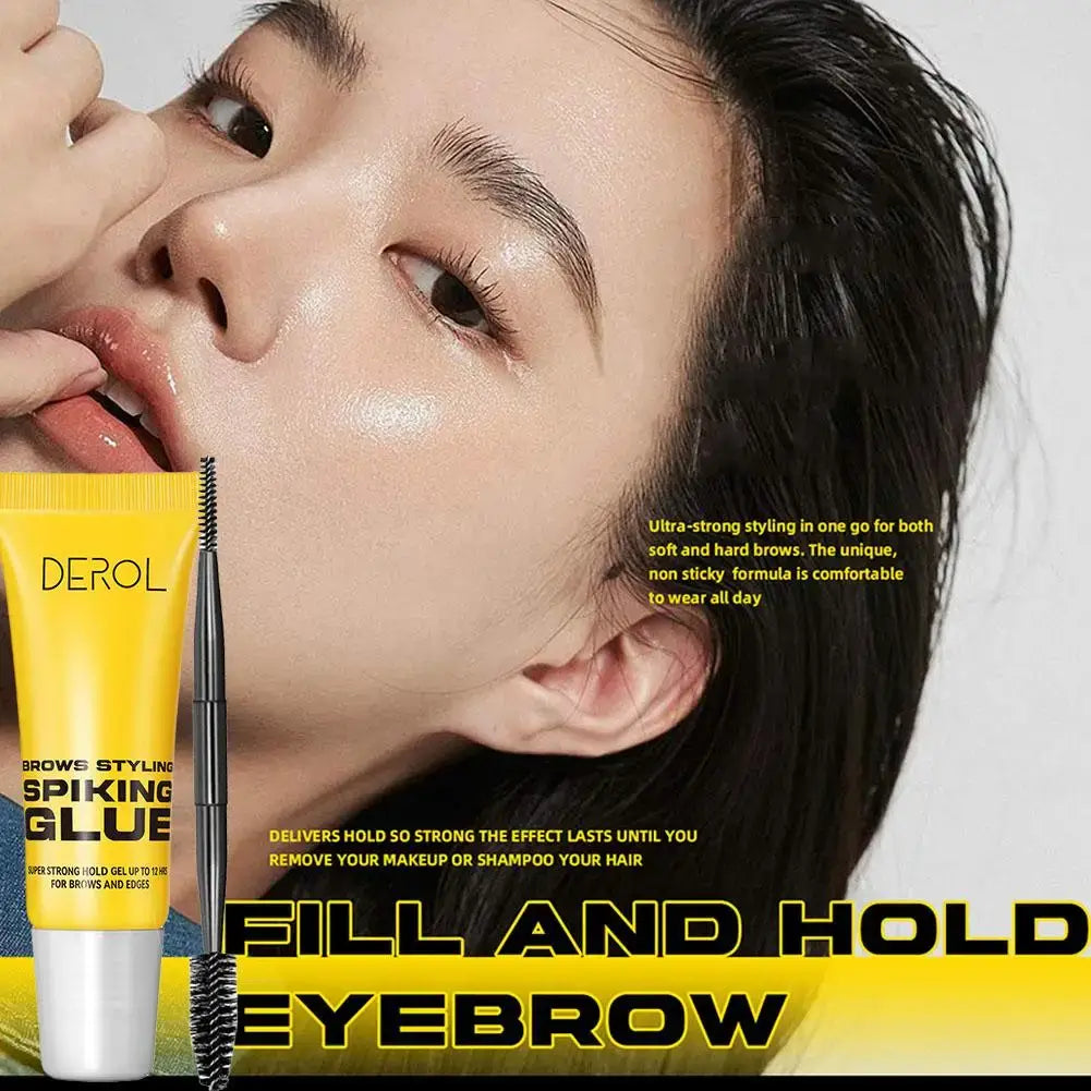 Frost Glow Cosmetics 3D eyebrow styling gel. Waterproof, transparent, quick-dry wax for long-lasting brow lift & natural enhancement.