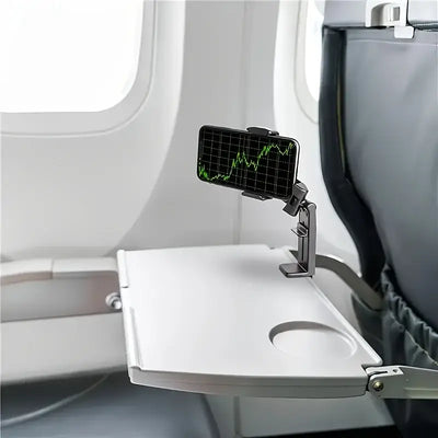 Frost Glow Cosmetics phone holder for car & tabletop use. Hands-free viewing, travel-friendly, ideal plane travel accessory gift.