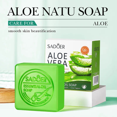 Frost Glow Cosmetics aloe facial soap deeply cleanses, hydrates & firms. Handmade moisturizing bar for face wash & body care.