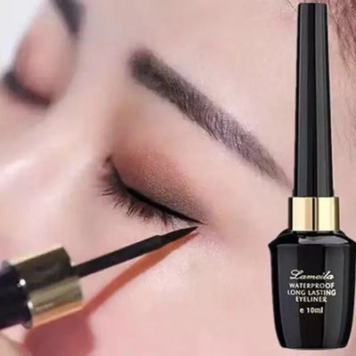 Frost Glow Cosmetics long-lasting waterproof eyeliner pen. Ultra-fine, hard-tipped gel for precise black lines & smudge-proof wear.