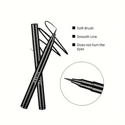 Frost Glow Cosmetics quick-dry eyeliner pen. Waterproof, anti-smudge, long-lasting matte eye liner for smooth, precise makeup looks.