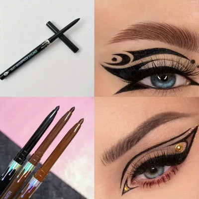 Frost Glow Cosmetics eyeliner gel pencil. Waterproof, matte, ultra-fine, quick-dry & smudge-proof eyeliner for smooth eye makeup.