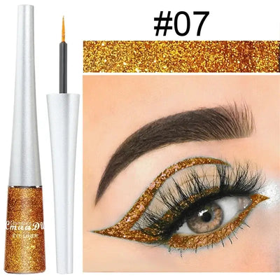 Frost Glow Cosmetics colorful liquid eyeliner pens. Waterproof, matte, easy-to-wear in blue, red, green, white, gold & brown shades.
