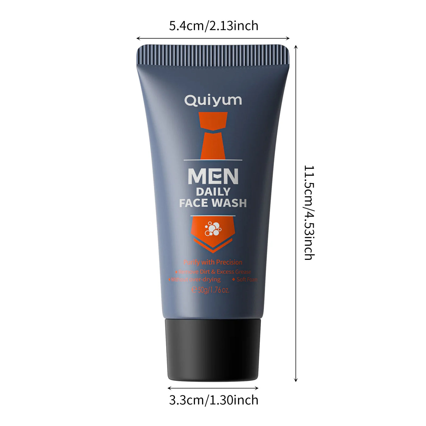 Frost Glow Cosmetics men’s foaming cleanser deeply cleanses, removes blackheads, controls oil & moisturizes for refreshed skin.