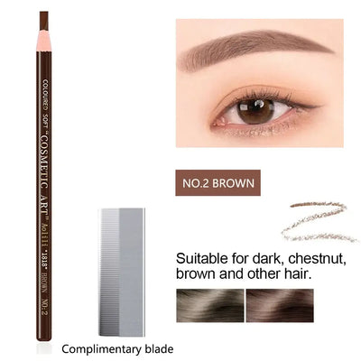 Frost Glow Cosmetics eyebrow pencil. Waterproof, long-lasting, feather-light formula for natural brow lift & professional definition.