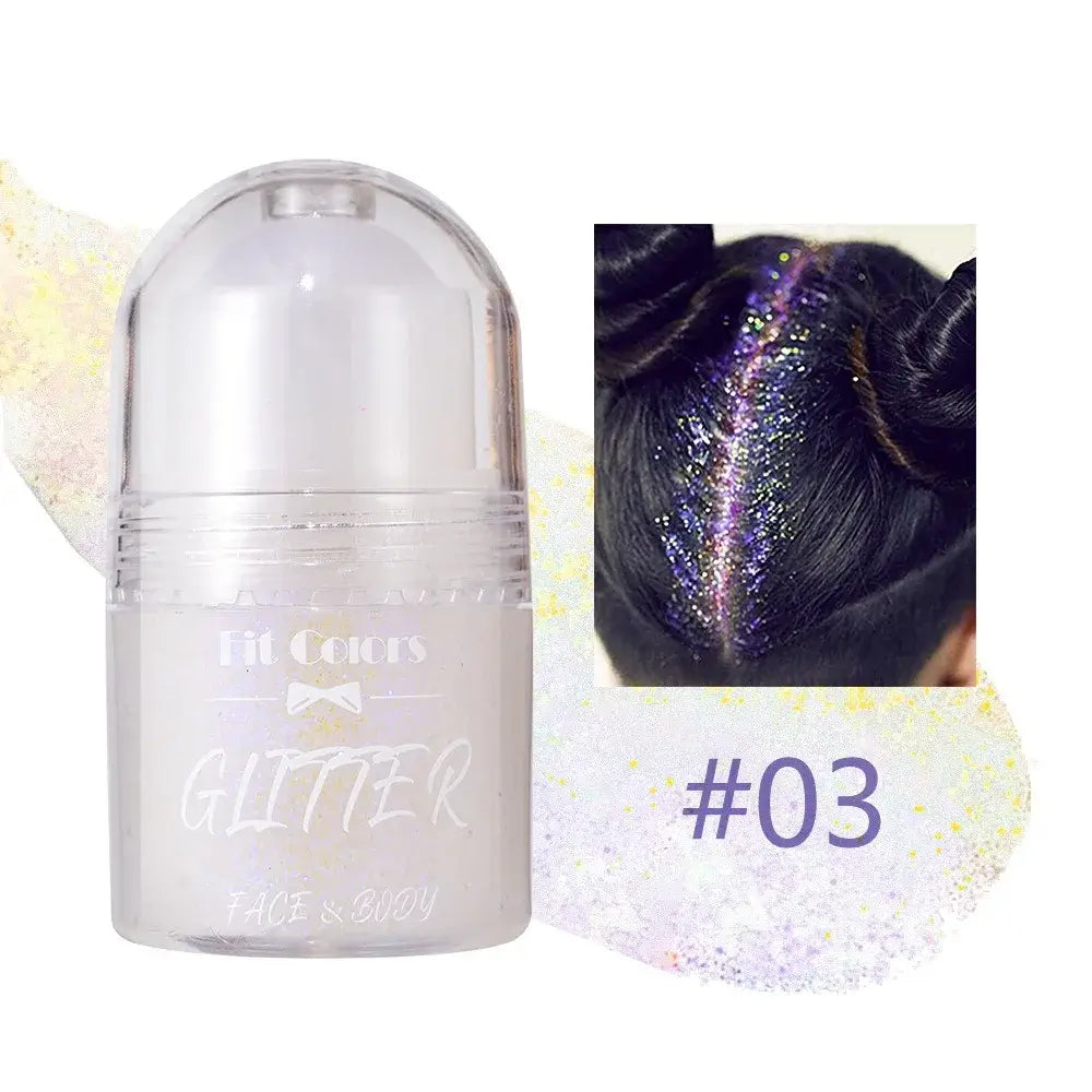Frost Glow Cosmetics Rolling Ball Gel in various colors, showcasing shimmering effects on face and body for a glowing look.