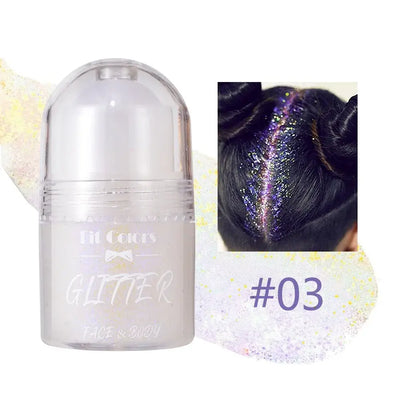 Frost Glow Cosmetics Rolling Ball Gel in various colors, showcasing shimmering effects on face and body for a glowing look.
