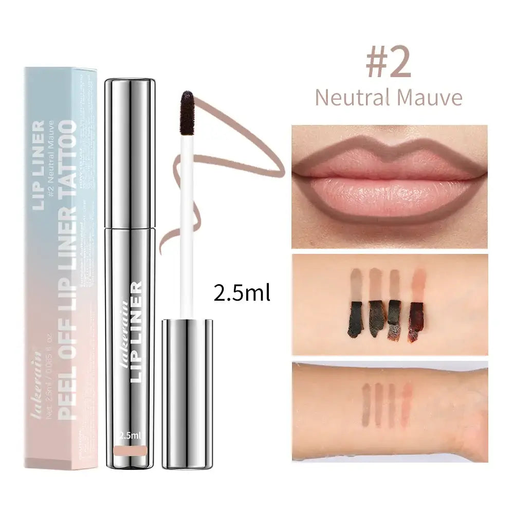 Frost Glow Cosmetics peel-off lip liner set features 4 waterproof, long-lasting shades. Moisturizes lips with a tattoo-effect finish.