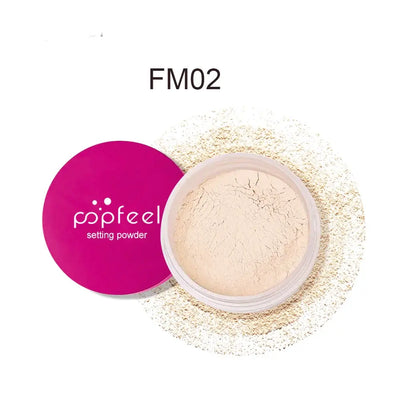 Discover Frost Glow Cosmetics 3-color lightweight oil-control loose powder. Waterproof, long-lasting, no-cake, flawless finish.