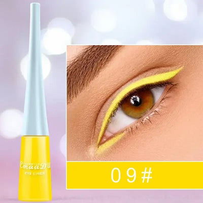 Frost Glow Cosmetics colorful liquid eyeliner pens. Waterproof, matte, easy-to-wear in blue, red, green, white, gold & brown shades.