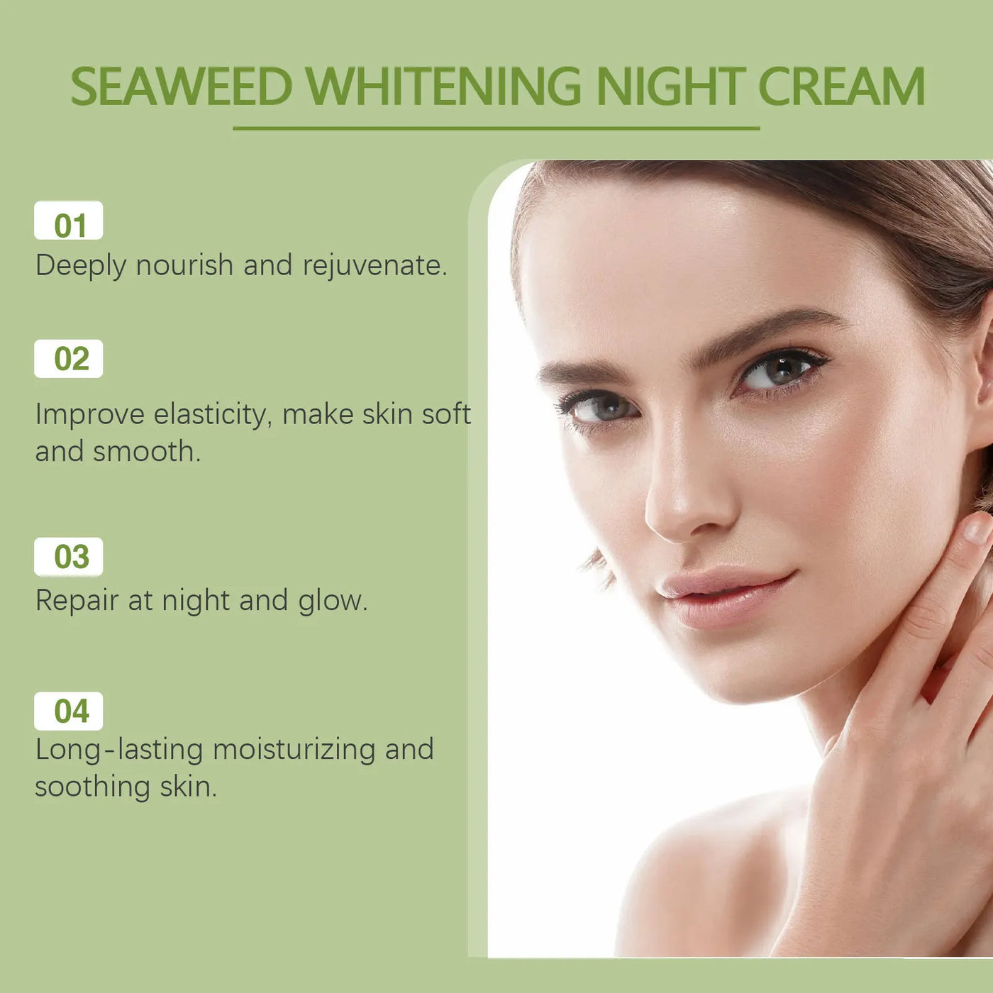 Frost Glow Cosmetics nourishing night cream hydrates, whitens & brightens while repairing skin overnight for radiant, youthful glow.