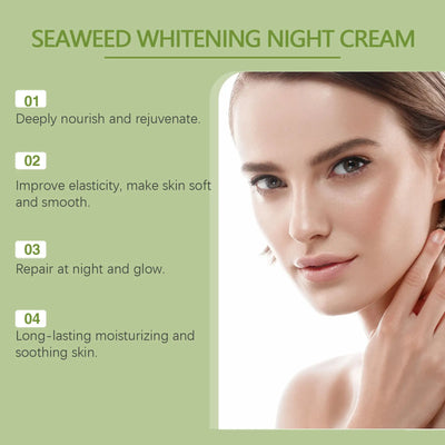 Frost Glow Cosmetics nourishing night cream hydrates, whitens & brightens while repairing skin overnight for radiant, youthful glow.
