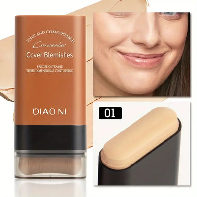 DIAO NI Concealer for cover blemishes with an image of a model showcasing its application on skin.