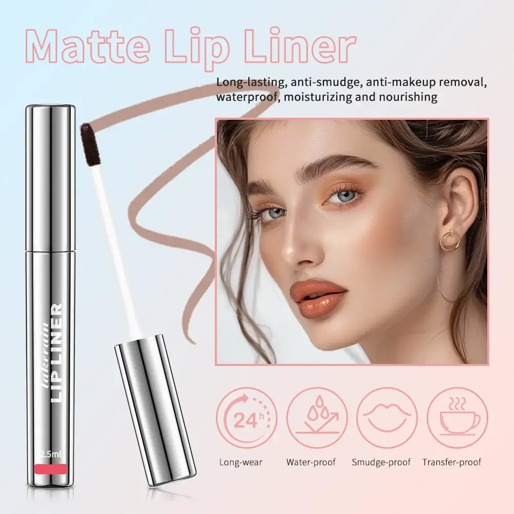 Frost Glow Cosmetics waterproof peel-off lip liner & tattoo gloss. Long-lasting matte lip tint for bold contour & smudge-proof lips.