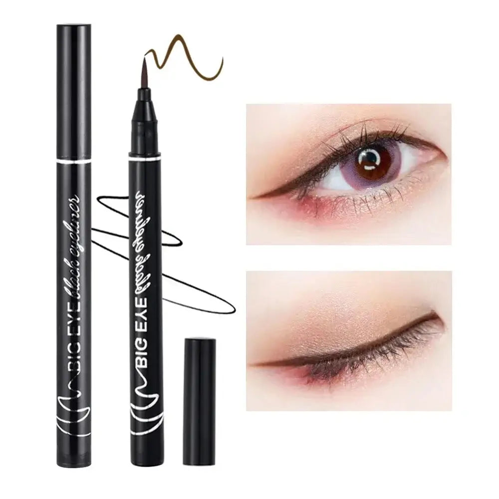 Frost Glow Cosmetics colorful liquid eyeliner pens. Waterproof, matte, easy-to-wear in blue, red, green, white, gold & brown shades.