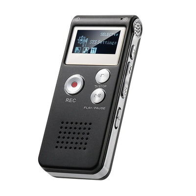Frost Glow Cosmetics mini voice-activated recorder with MP3 & USB. Small, upgraded audio recorder for lectures, meetings & notes.