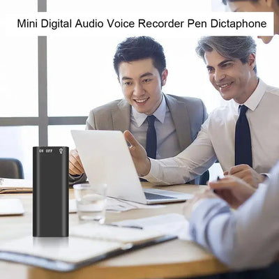 Frost Glow Cosmetics 3-in-1 mini digital voice recorder with MP3 player, 192Kbps WAV audio recording & professional design.