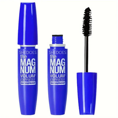 Frost Glow Cosmetics 4D black mascara. Waterproof liquid fiber formula for thickening, lengthening & curling lashes all day.