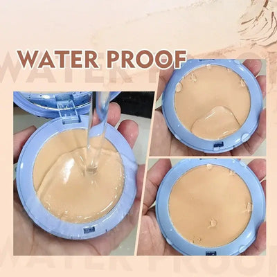 Frost Glow Cosmetics Loose Powder shades: #01 Classic Ivory, #02 Natural Beige, #03 Pure Beige displayed with models.