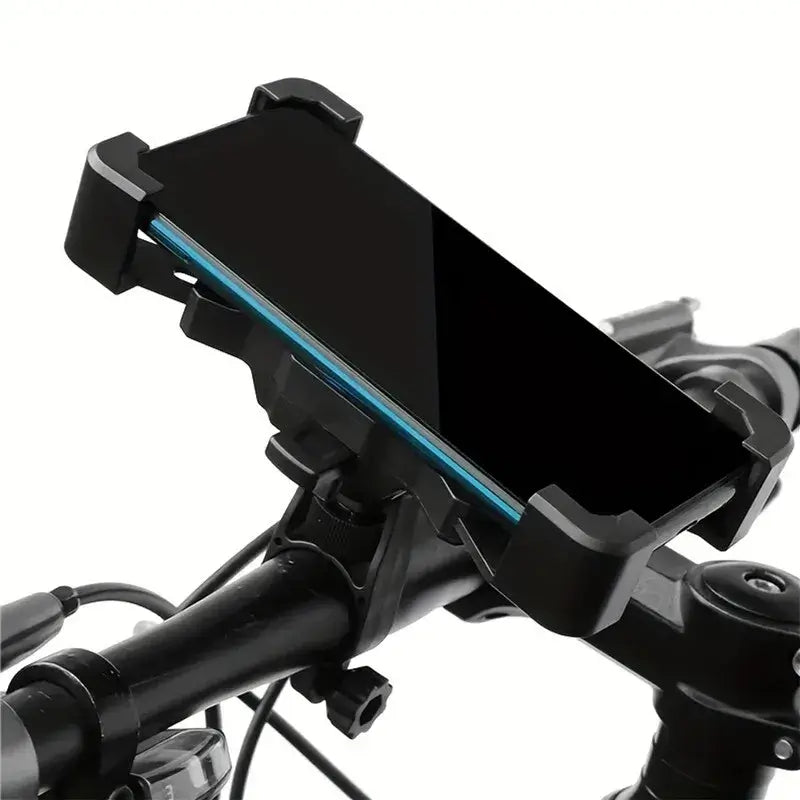 Frost Glow Cosmetics adjustable bike & motorcycle phone holder. 360° rotatable GPS mount, cycling accessories for sports & travel.