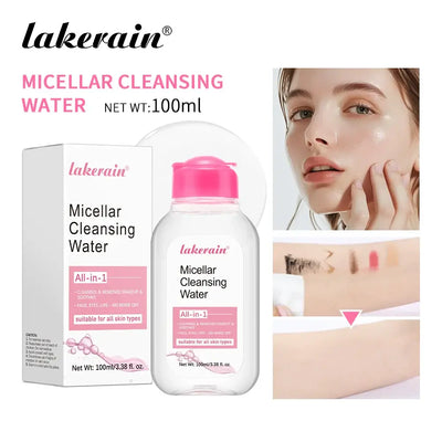 Frost Glow Cosmetics micellar water 100ml removes makeup, hydrates & refreshes skin. Gentle deep cleanser & facial makeup remover.