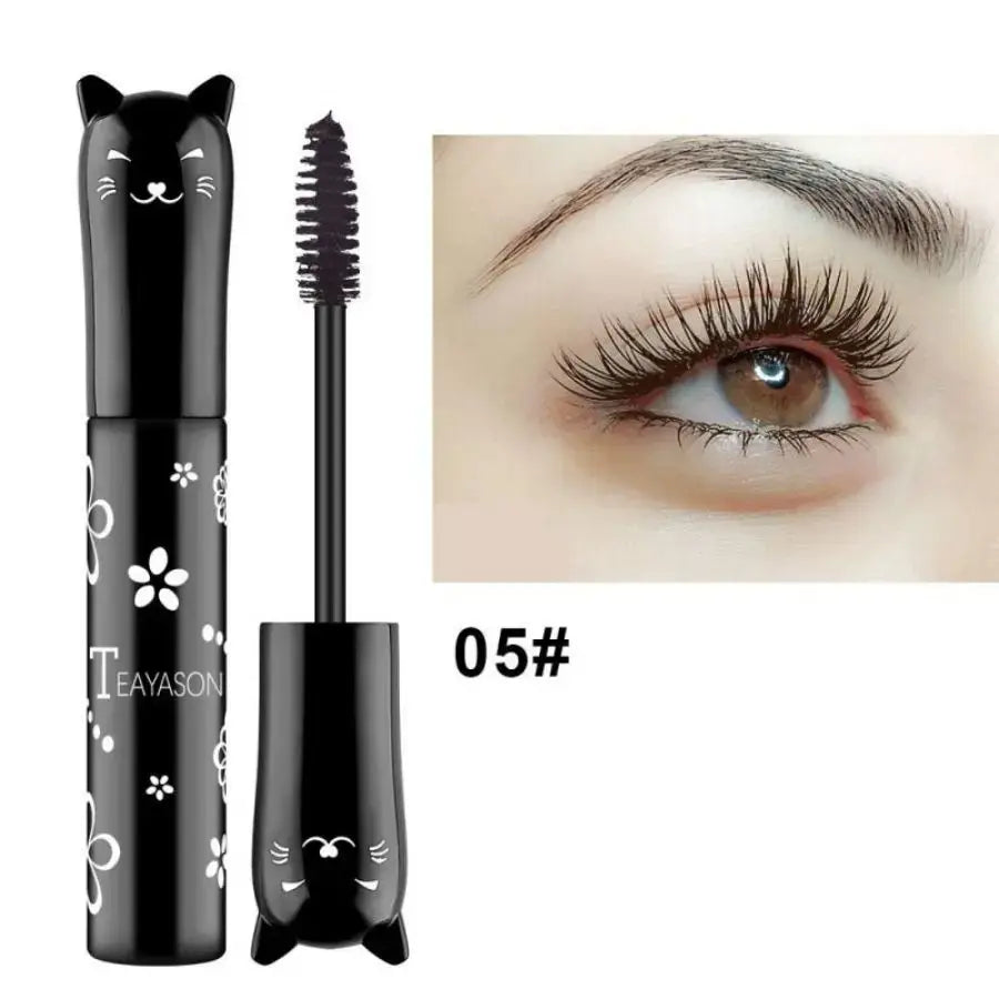 Frost Glow Cosmetics colorful mascara set. Large brush head, non-clumping, smudge-proof in white, purple, blue, silver & coffee.