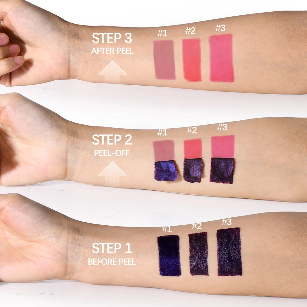 Frost Glow Cosmetics Matte Lip Ink. Long-lasting Korean lip tint with waterproof, peel-off matte finish for bold, smudge-free lips.