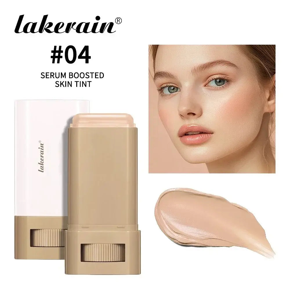 Frost Glow Cosmetics Balm Skin Eraser Stick displayed with various shades and models showcasing diverse skin tones.