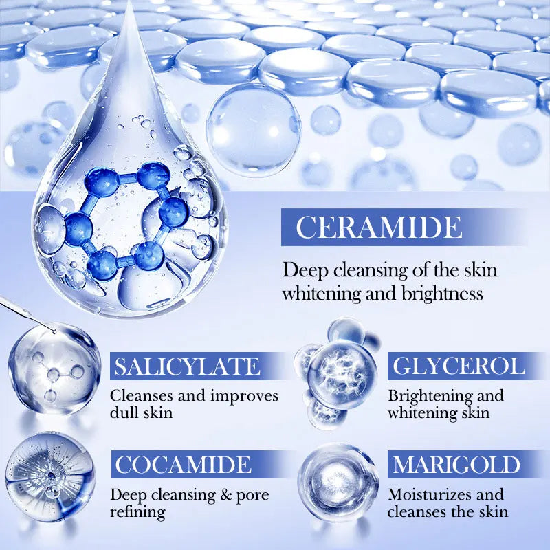 Frost Glow Cosmetics salicylic acid cleanser fights acne, controls oil & gently whitens skin. Mild daily facial wash for clear skin.