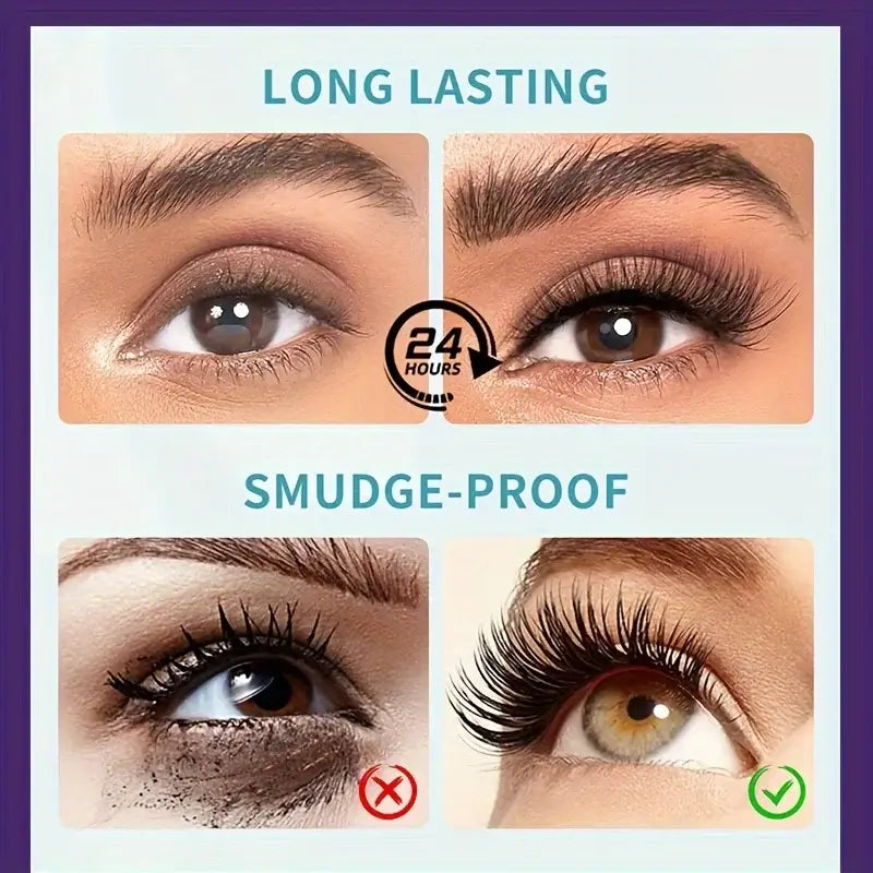 Frost Glow Cosmetics 5D mascara. Extreme volume, waterproof, long-lasting lash thickening & curling for bold natural eyelash extensions.