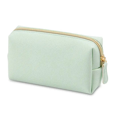 Stay organized in style with Frost Glow’s waterproof PU leather cosmetic bag—perfect for travel, makeup, and toiletry storage. Sleek, durable, and portable.