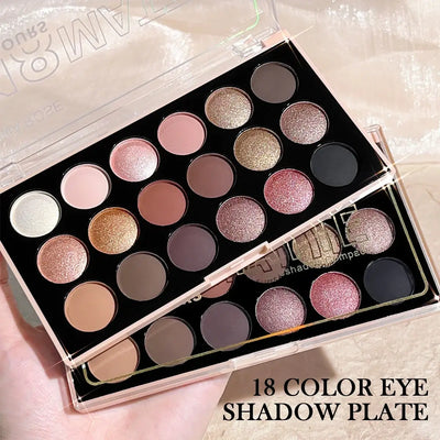 Frost Glow Cosmetics 18-Color Eyeshadow Palette