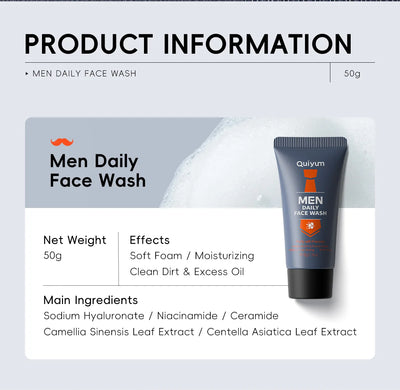 Frost Glow Cosmetics men’s foaming cleanser deeply cleanses, removes blackheads, controls oil & moisturizes for refreshed skin.