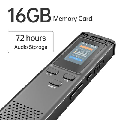 Frost Glow Cosmetics digital voice recorder with 64GB/16GB/8GB storage, voice activation, noise reduction & 288hrs playback.