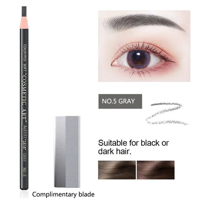 Frost Glow Cosmetics eyebrow pencil. Waterproof, long-lasting, feather-light formula for natural brow lift & professional definition.