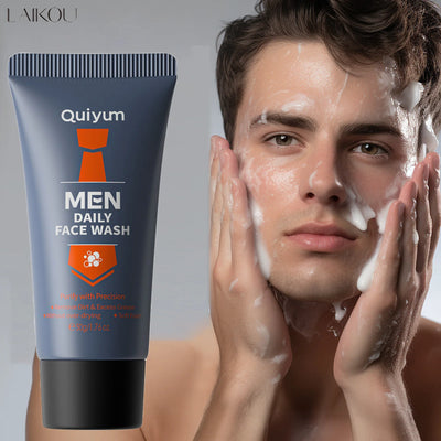 Frost Glow Cosmetics men’s foaming cleanser deeply cleanses, removes blackheads, controls oil & moisturizes for refreshed skin.