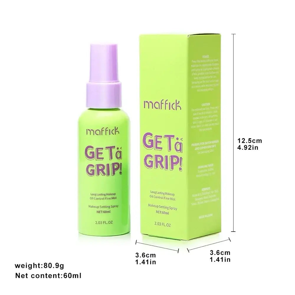 Frost Glow Cosmetics 60ml cooling setting spray. Hydrating, oil-control, waterproof mist for all skin types, long-lasting makeup hold.