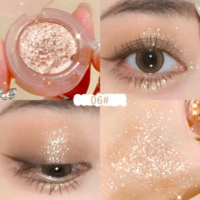 Frost Glow Cosmetics embossed highlighter on radiant skin, showcasing a shimmering finish and glowing complexion.