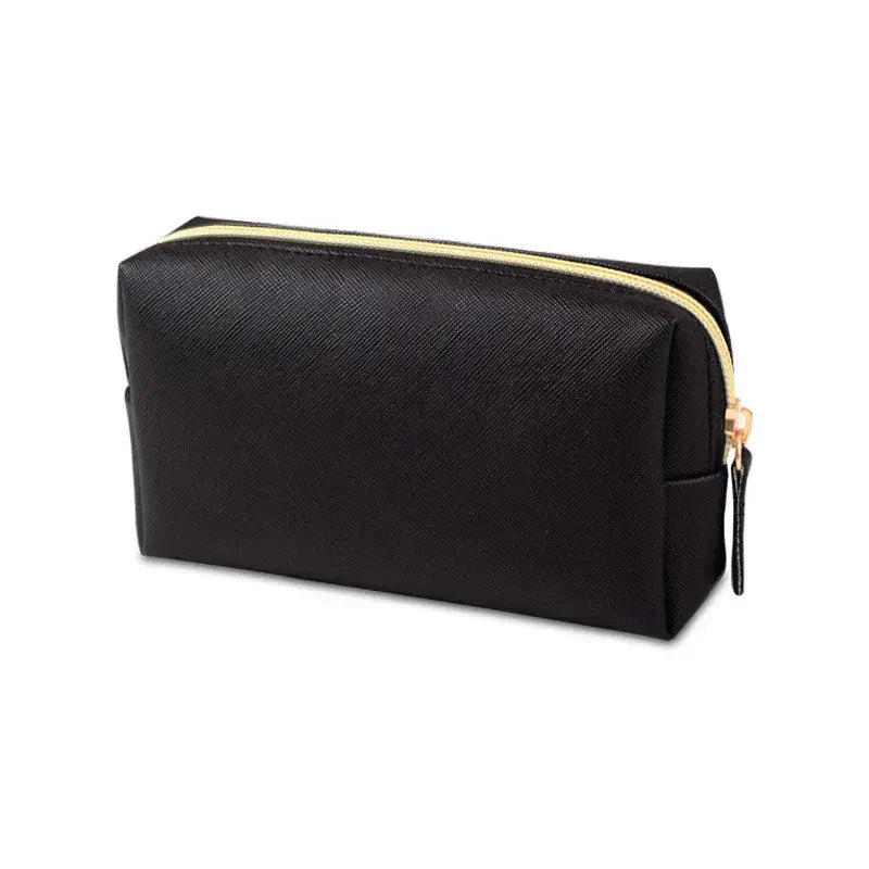 Stay organized in style with Frost Glow’s waterproof PU leather cosmetic bag—perfect for travel, makeup, and toiletry storage. Sleek, durable, and portable.