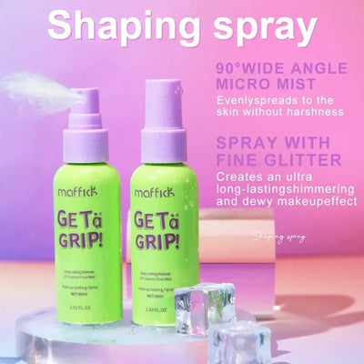 Frost Glow Cosmetics 60ml cooling setting spray. Hydrating, oil-control, waterproof mist for all skin types, long-lasting makeup hold.