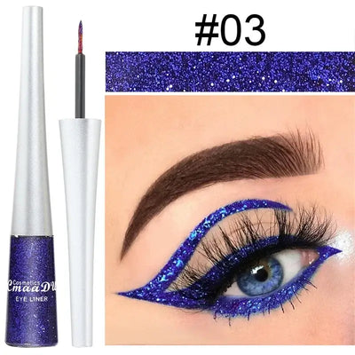 Frost Glow Cosmetics colorful liquid eyeliner pens. Waterproof, matte, easy-to-wear in blue, red, green, white, gold & brown shades.