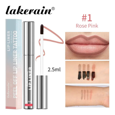 Frost Glow Cosmetics waterproof peel-off lip liner & tattoo gloss. Long-lasting matte lip tint for bold contour & smudge-proof lips.