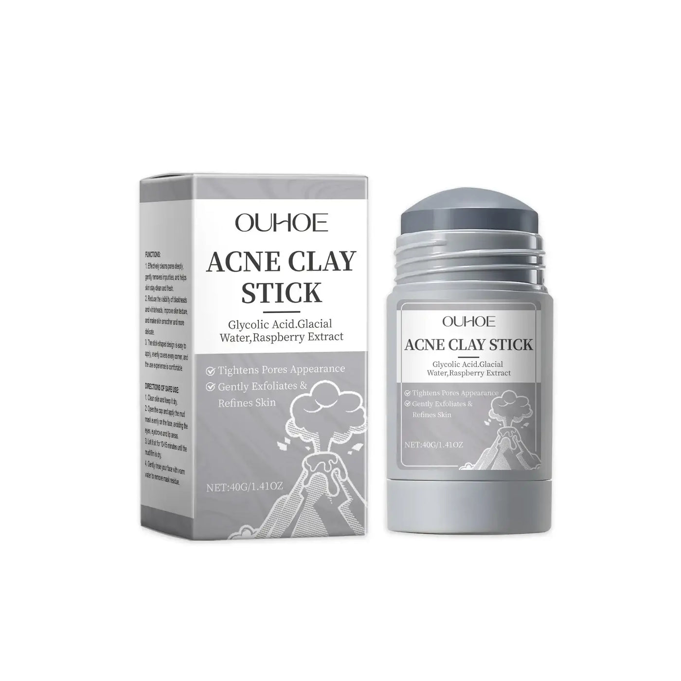 Frost Glow Cosmetics clay mask shrinks pores, removes blackheads, controls oil & hydrates skin for acne & pimple treatment.