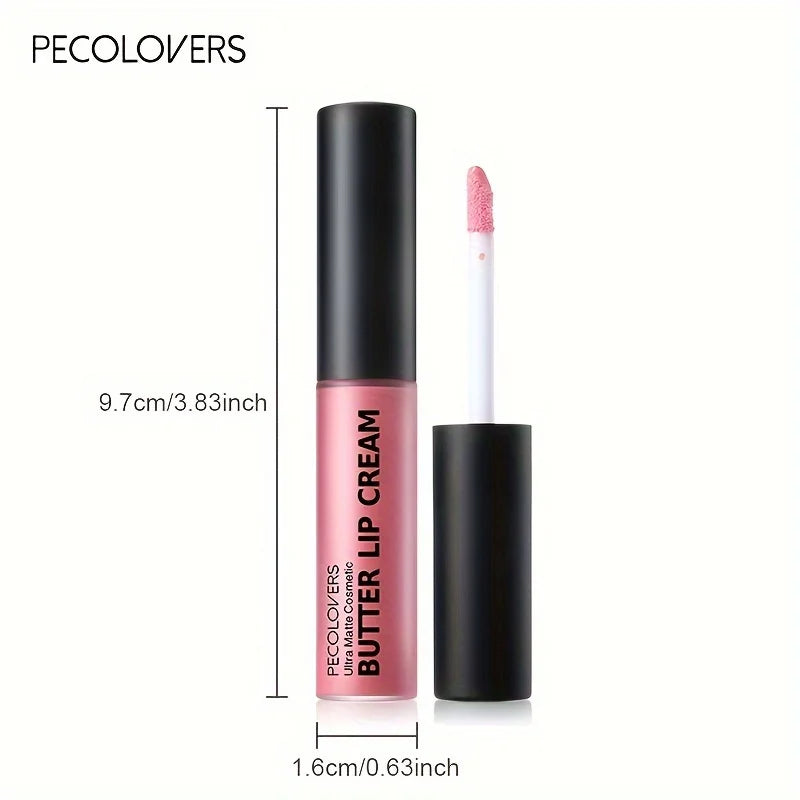 Frost Glow Cosmetics Butter Lip Cream. Non-sticky, moisturizing liquid lipstick with bold pigment for sexy nude and red lip looks.