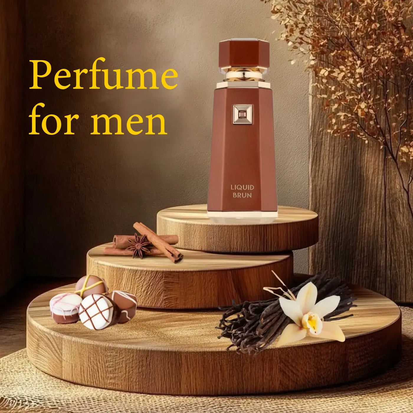 Opulent, long-lasting fragrance with woody intensity. A luxury 100ml Eau De Parfum in a gold-trimmed, gem-accented design.